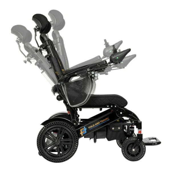 Auto Reclining Foldable Lightweight Electric Wheelchair Power Wheelchair Remote