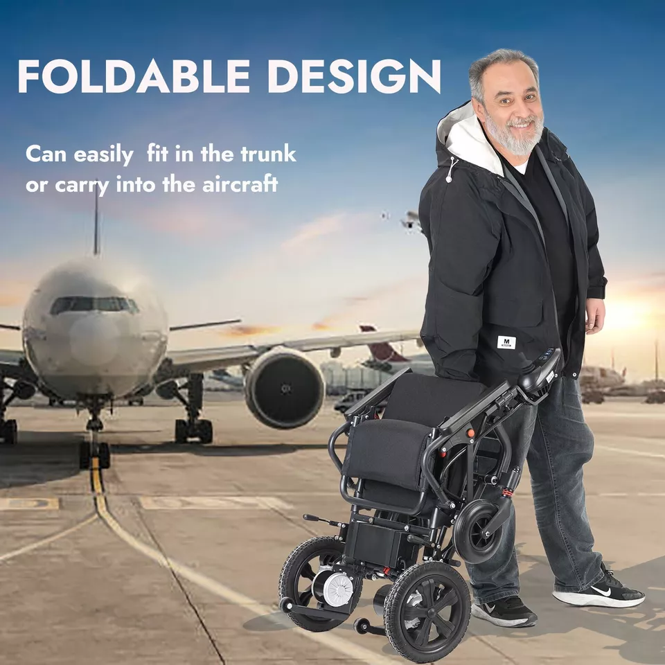 FOLD AND TRAVEL Electric Wheelchair For Adults & Seniors - Lightweight Compact - Image 7