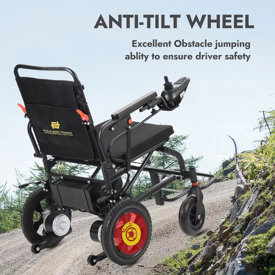 FOLD AND TRAVEL Electric Wheelchair For Adults & Seniors - Lightweight Compact - Image 6