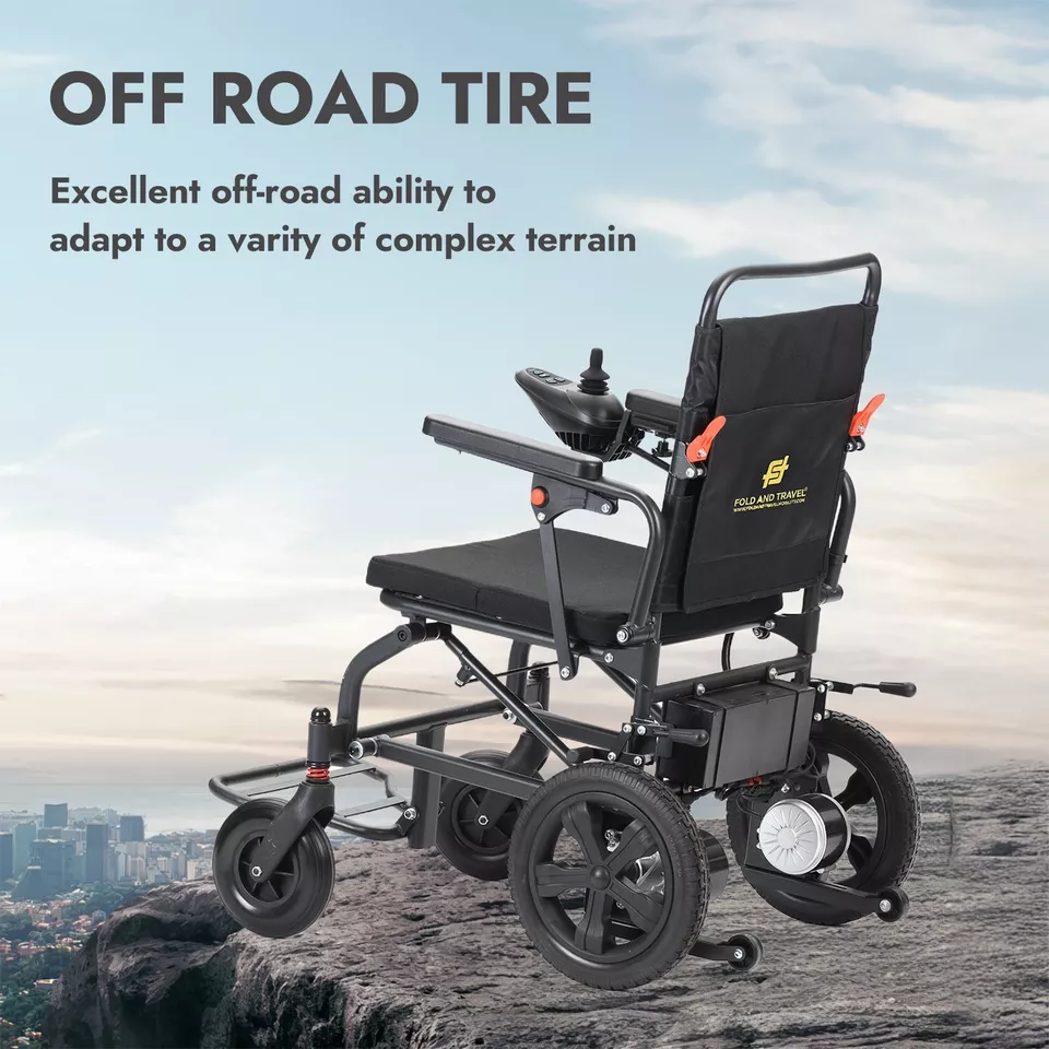 FOLD AND TRAVEL Electric Wheelchair For Adults & Seniors - Lightweight Compact - Image 5